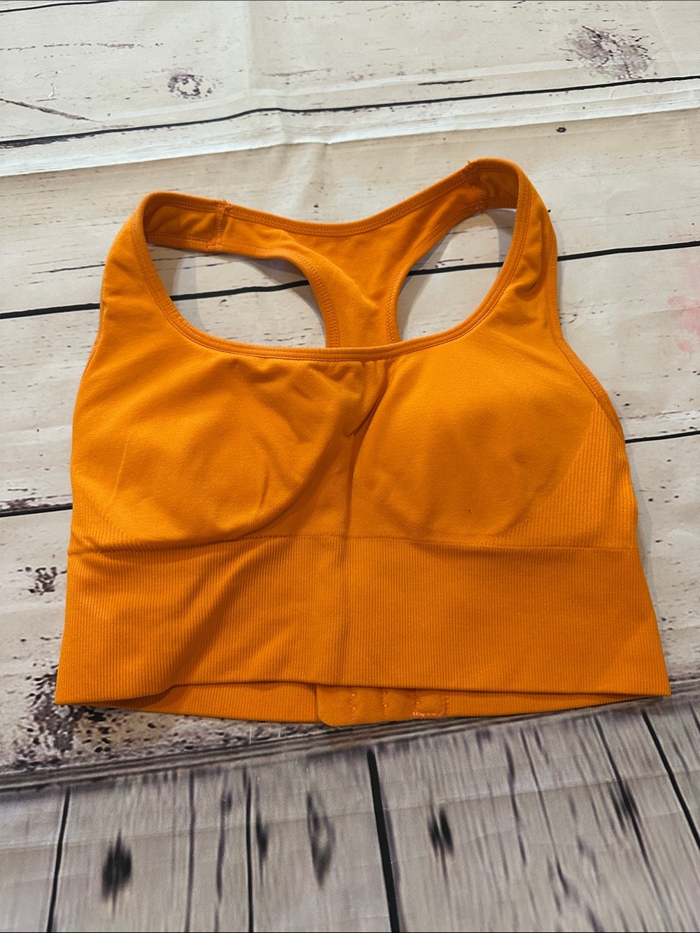 NVGTN Bright Orange Longline Racerback Sports Bra